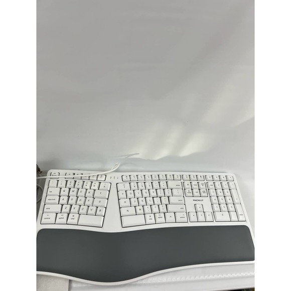 Macally Ergonomic Keyboard with Palm Rest New White for MAC MergoKey Wired - Picture 4 of 4